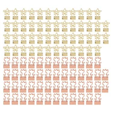 Imagem de Clipes de pasta bonitos pequenos grampos de papel de metal braçadeiras de papel de forma adorável alça de metal resistente amplamente utilizado para escritório de escola em casa