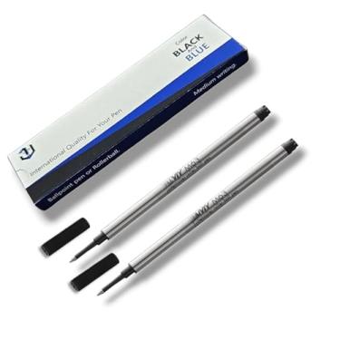 Imagem de 2 Cargas Refil Cartucho de Tinta da Caneta Rollerball Compatível com Lamy M63 M62 M61- Preta Ponta Média