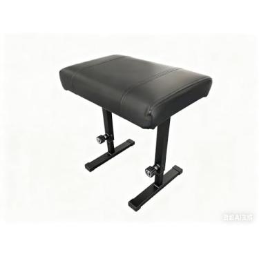 Imagem de SHSOE Banco de piano ajustável H80, couro PU preto, banco de piano, moldura de metal