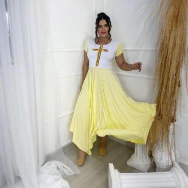 Imagem de Vestido de Dança Coreografia Plus Size Cruz Moda Evangélica - MISS FLO