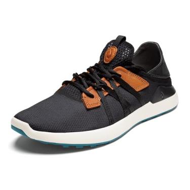 Imagem de OLUKAI Tênis de golfe masculino Ka'anapali, tênis de golfe sem pontas, malha resistente à água e manchas, palmilha leve e contornada, conforto o dia todo, Preto/Dk Shadow, 39