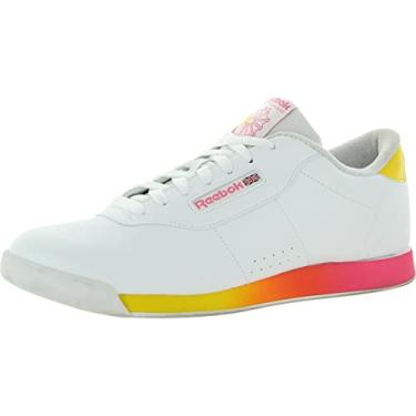 Imagem de Reebok Women's Princess Sneaker, White/True Pink/Always Yellow, 7.5