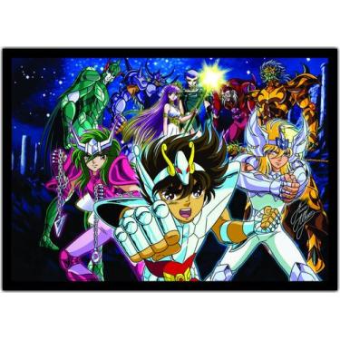 Imagem de Quadro Anime Cavaleiro Dos Zodíaco Desenho Com Moldura G01 - Vital Qua