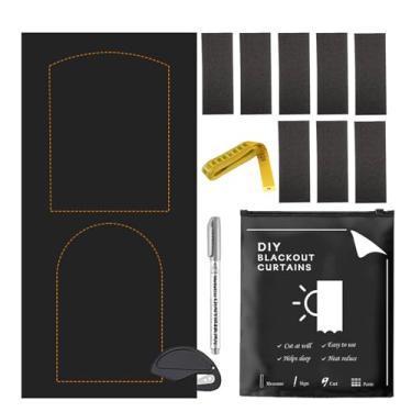 Imagem de Cortinas Blackout Para Quarto | Fechamento Magnético Proteção UV Corte Seguro Cortinados Ajustáveis | Blackout Para Ambientes Internos | Proteção Para Sono de Bebês, Crianças e Família