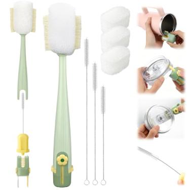 Imagem de XANGNIER Conjunto de escova de limpeza de garrafa 5 em 1, escova multifuncional para garrafa de água e escova de limpeza de palha, kit de ferramentas de limpeza para Owala/Stanley/Yeti/Acessórios