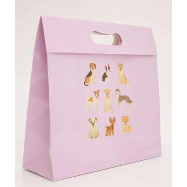 Imagem de Embalagem Presente Sacola Estampa Dogs Marisa-16280, UN, Rosa