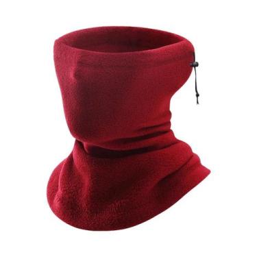 Imagem de Cachecol Unissex Corta-Vento De Lã Polar Para Motocicleta, Quente, Com