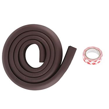 Imagem de CUOFYUNL Protetor de borda à prova de bebês tipo L, proteção de almofada de borda de móveis com alta elasticidade para segurança doméstica (Cor Café)