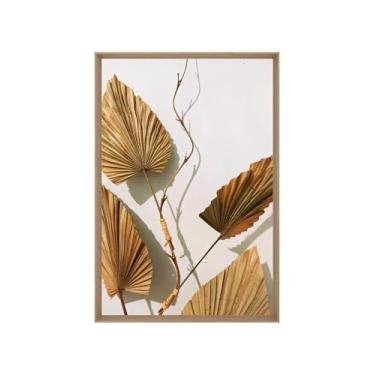 Imagem de Quadro Decorativo com Vidro Sala Hall Quarto 64x94cm Bege Galhos