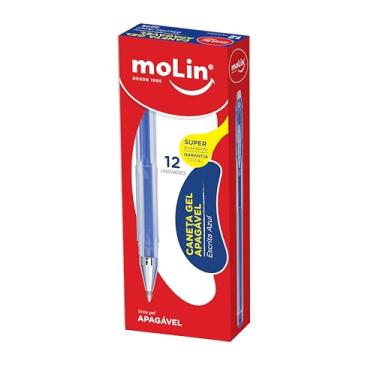 Imagem de Molin Caneta Gel Apagável - 0,7mm - Tinta Azul - Caixa com 12 Unidades