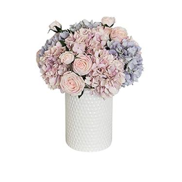 Imagem de Flores artificiais para ambientes internos, grandes hortênsias, decorações de casamento, sala de estar
