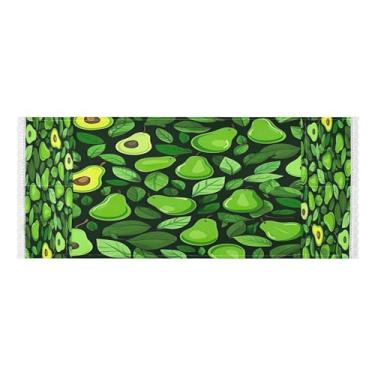 Imagem de Wassud Capas de lavadora e secadora de abacates verdes, protetor de lavadora com sacos de armazenamento, capa de geladeira à prova de poeira com bolsos para lavanderia doméstica, cozinha, 120 x 55 cm