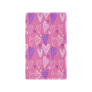 Imagem de Wassud Playful Hearts Placa de cobertura de interruptor de luz decorativa para tomadas elétricas Placa de parede em branco 4,53 x 2,76 polegadas