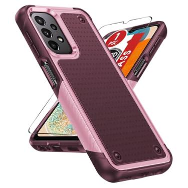 Imagem de LeYi Para Samsung-Galaxy-A13-5G-Capa: Galaxy-A13-5G-Phone-Case com protetor de tela, dupla camada protetora rígida PC traseira e amortecedor macio resiliente absorção de choque capa Samsung A13 5G