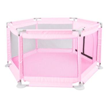 Imagem de Cercadinho Bebê Infantil Chiqueirinho Criança Baby Bear, Rosa