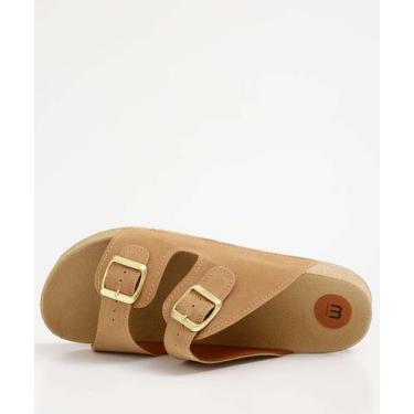 Imagem de Rasteirinha Feminina  Fivelas Marisa-90203, Bege escuro, 35