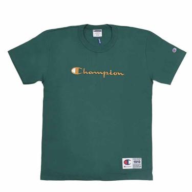 Imagem de Camiseta Champion Life Script Bordado - Verde-Masculino