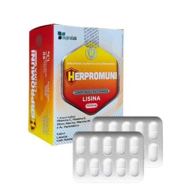 Imagem de Lisina 500 mg Zinco Vitamina Herpromini noherps 60 Comprimidos 1.300mg