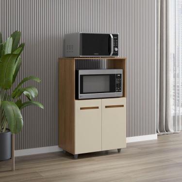 Imagem de Armário Multiuso Nésia 2 Portas Cozinha Mb1 Cor Savana Off White