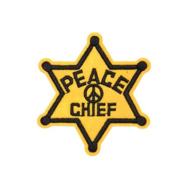 Imagem de Ruoming 1 PÇ Emblema bordado de frase com aplique de crachá de ferro na costura (7,5 x 8 cm)