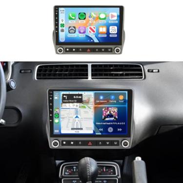 Imagem de Rádio 8Core 4G + 64G para Chevrolet Chevy Camaro 2008-2015 (sistema OTA de atualização online) com processador Snapdragon 5/6 GHz Android 13 WiFi GPS 9 polegadas IPS Touchscreen Carplay/câmera