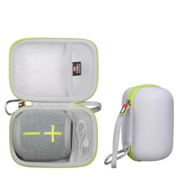 Imagem de FBLFOBELI Capa rígida compatível com alto-falante Bluetooth portátil sem fio Ultimate Ears UE WONDERBOOM 4 3 2 (apenas capa) (cinza)