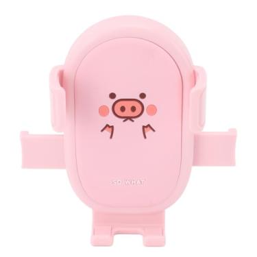 Imagem de RiToEasysports Suporte de Telefone de Bicicleta, Suporte de Telefone de Liberação Rápida Em Pvc Rosa Porco Abs Com Montagem de Guiador para Scooter Elétrica
