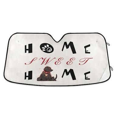 Imagem de Guarda-sol para carro Home Sweet Dog, capa de para-brisa, proteção UV dobrável para janela de carro, para caminhão, SUV, carro mantenha fresco