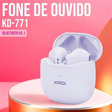 Imagem de Fone de Ouvido Kaidi 771 Bluetooth 5.1 KD-771 TWS Touch 775 5603 5602 Cor:-Unissex