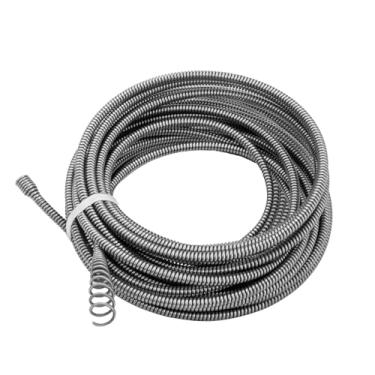 Imagem de Shuisen Cabo de drenagem 21338 compatível com serpente de drenagem de rotação automática Ridgid, 1/10.2 cm x 30' de substituição de cabo de esgoto para profissionais de encanamento