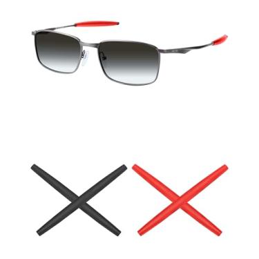 Imagem de Mryok 2 pares de meias de substituição para óculos de sol Oakley Wingfold/Wingfold EVS/Wingfold EVR - Vermelho e preto