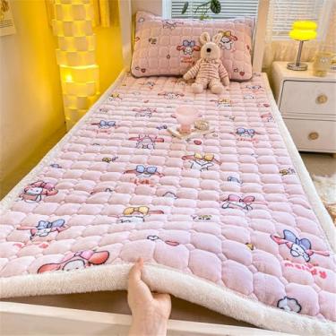 Imagem de Colcha de veludo cor leite para cama tamanho king, capa acolchoada para colchão, protetor de colchão lavável, lençol tamanho queen, 1, 180x200cm, 1 peça