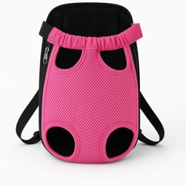Imagem de Mochila Canguru Pet para Cachorro Pequeno – Transporte Confortável e Seguro com Alças Ajustáveis(ROSA CHOQUE,TAMANHO P)