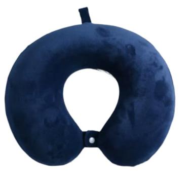 Imagem de Almofada de Viagem Para o PescoçO, Macia, ConfortáVel e PortáTil, Proporciona Um Excelente Apoio Para o PescoçO.(1 Unidade,Azul Escuro)
