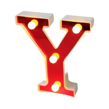 Imagem de Luzes De Letras LED Vermelhas 16CM, Luminárias De Alfabeto E Números P