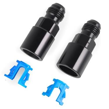 Imagem de CNRAQR 6AN alargador macho para 3/20.3 cm e 5/40.6 cm SAE de desconexão rápida fêmea push-on EFI encaixe alumínio anodizado 2 peças