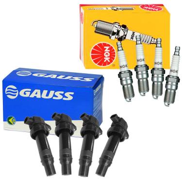 Imagem de Kit Bobina Gauss + Vela NGK HB20 1.6 16V Gamma 12 a 15 Flex