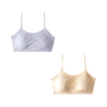 Imagem de Sutiã Confortável E Respirável Para Mulheres, Cor Sólida, 2 Peças, Alm