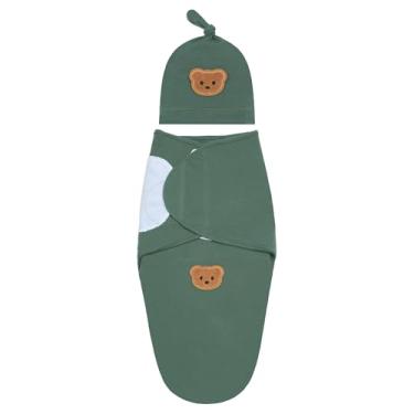 Imagem de Benoxine Cobertores de algodão orgânico para bebês | Cobertores macios e aconchegantes | Envoltório hipoalergênico para recém-nascidos de 0 a 3 meses | Unissex para meninos e meninas (preto