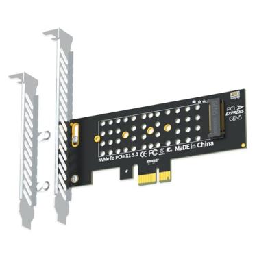 Imagem de GLOTRENDS Adaptador PA19-X1 M.2 NVMe SSD para PCIe 5.0 X1, suporte regular e discreto, instalação PCIE X1
