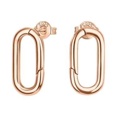 Imagem de Brincos De Argola Minimalistas Em Prata Esterlina 925 Com Pérola E Laç