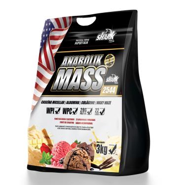 Imagem de Hipercalórico Anabolik Mass 2544 Pounch 3Kg - Shark Pro-Unissex