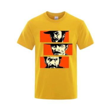 Imagem de Camiseta Unissex De Algodão Oversized Blondie Angel Eyes Tuco Cowboy t