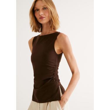 Imagem de Regata Feminina Acinturada Com Franzido-Feminino