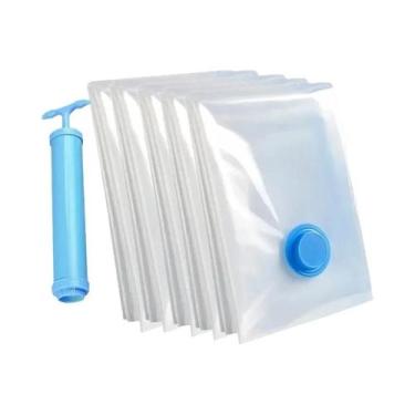 Imagem de Conjunto De 5 Sacos De Armazenamento a Vácuo Que Economizam Espaço Par