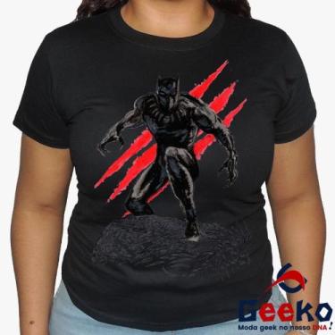 Imagem de Baby Look Pantera Negra 100% Algodão - Wakanda Forever - Black Panther