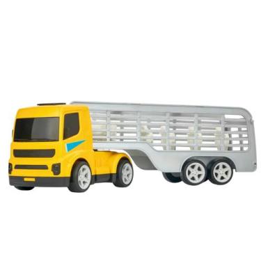 Imagem de Caminhão Carreta Falcon Truckers Carga Viva - Com Grades Para Animais 