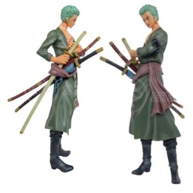 Imagem de Boneco Roronoa Zoro Action Figure Anime One Piece Grandline - TOYNG
