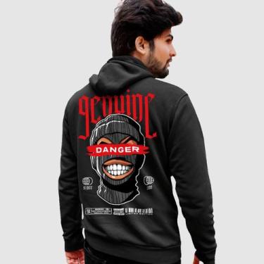 Imagem de Blusa Moletom Genuine Grit Masculina Estampada Algodão 30.1 Danger, Pr