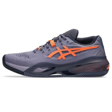 Imagem de ASICS Tênis masculino Gel-Resolution X Clay, Roxo acinzentado/laranja nova, 47